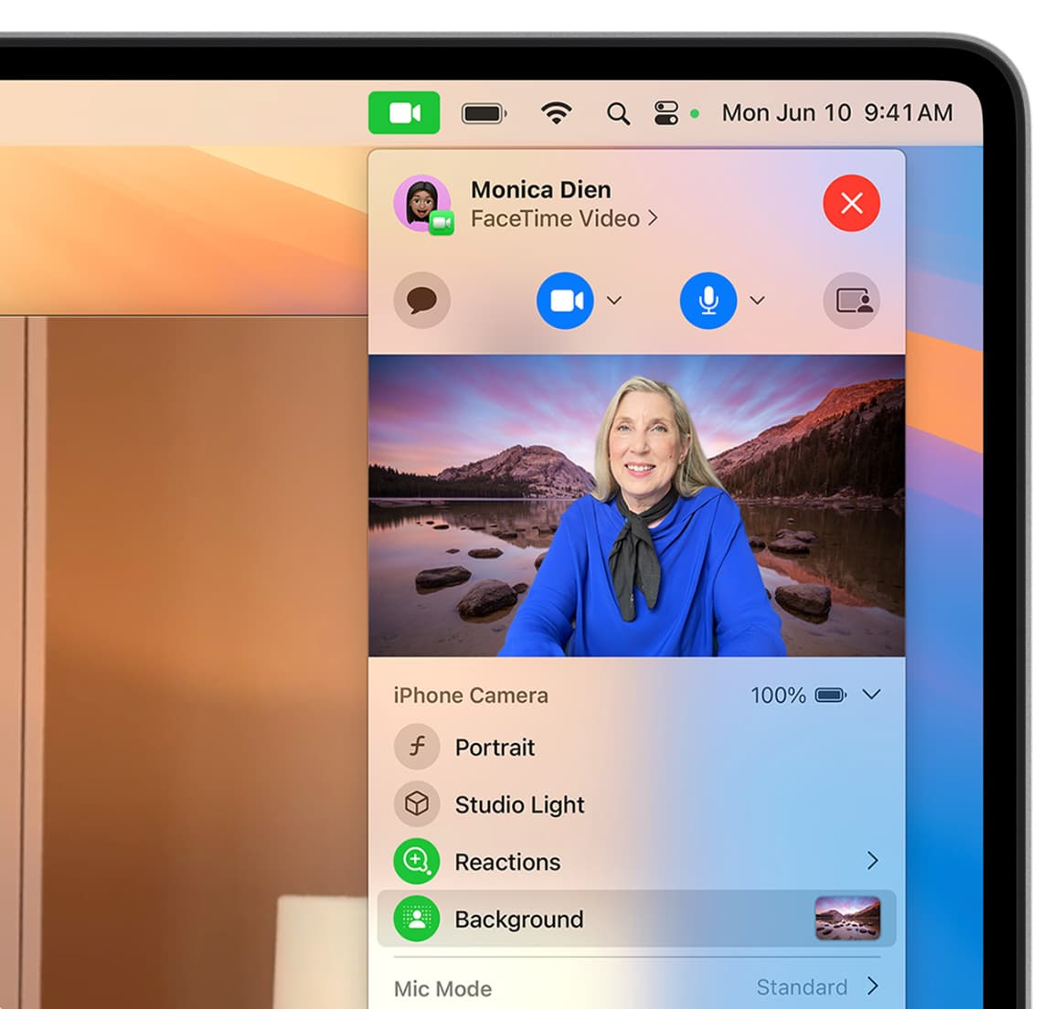 Changing video background during video call on Mac