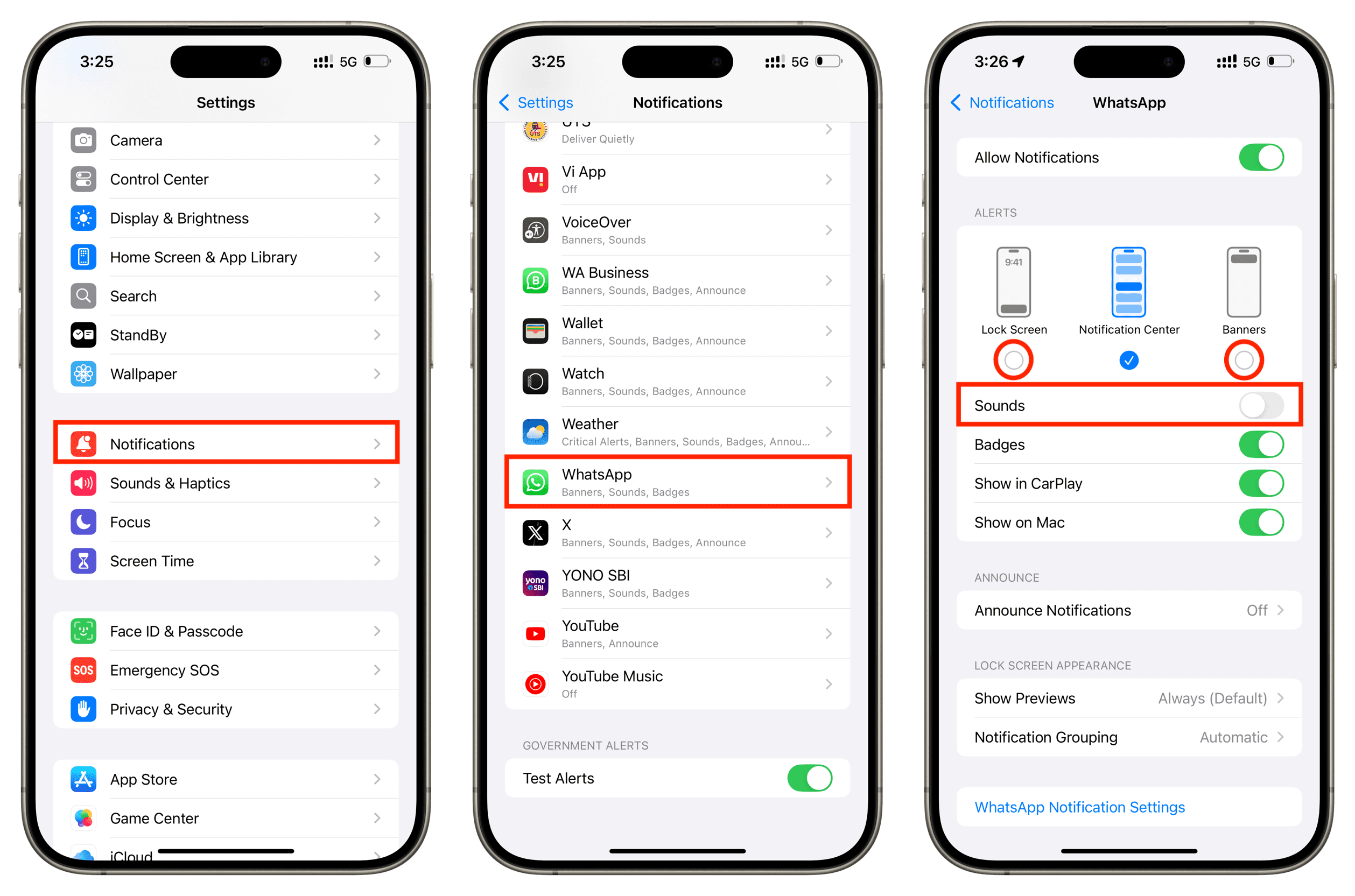 Deliver WhatsApp notifications quietly on iPhone