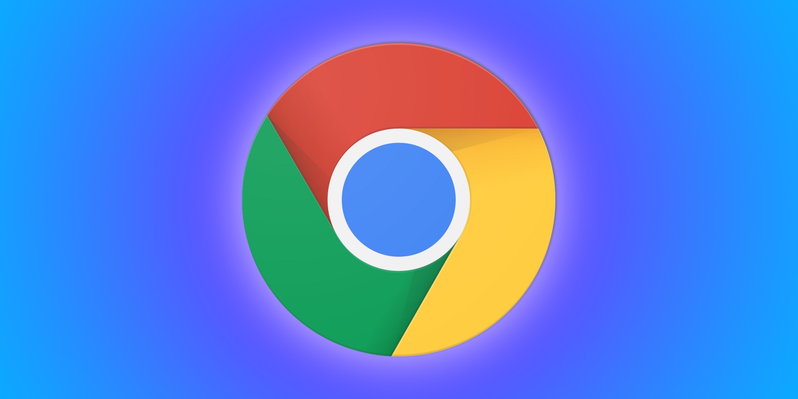 An illustration showing the Google Chrome browser logo set against a colorful background