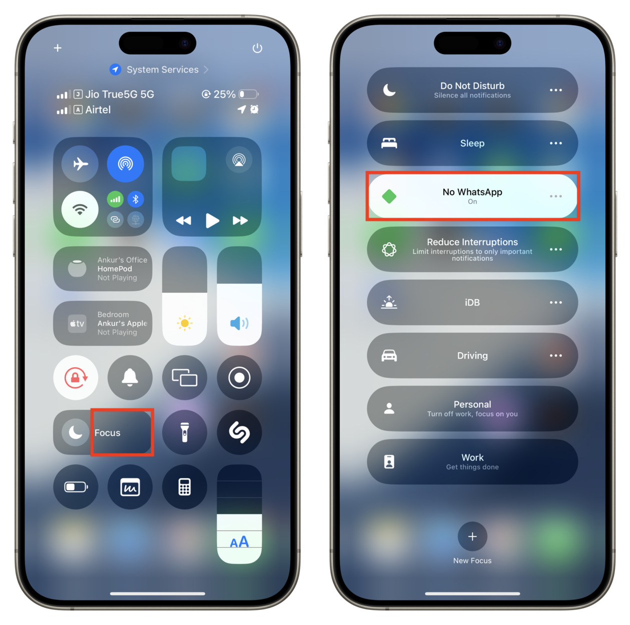 No WhatsApp alerts Focus on iPhone