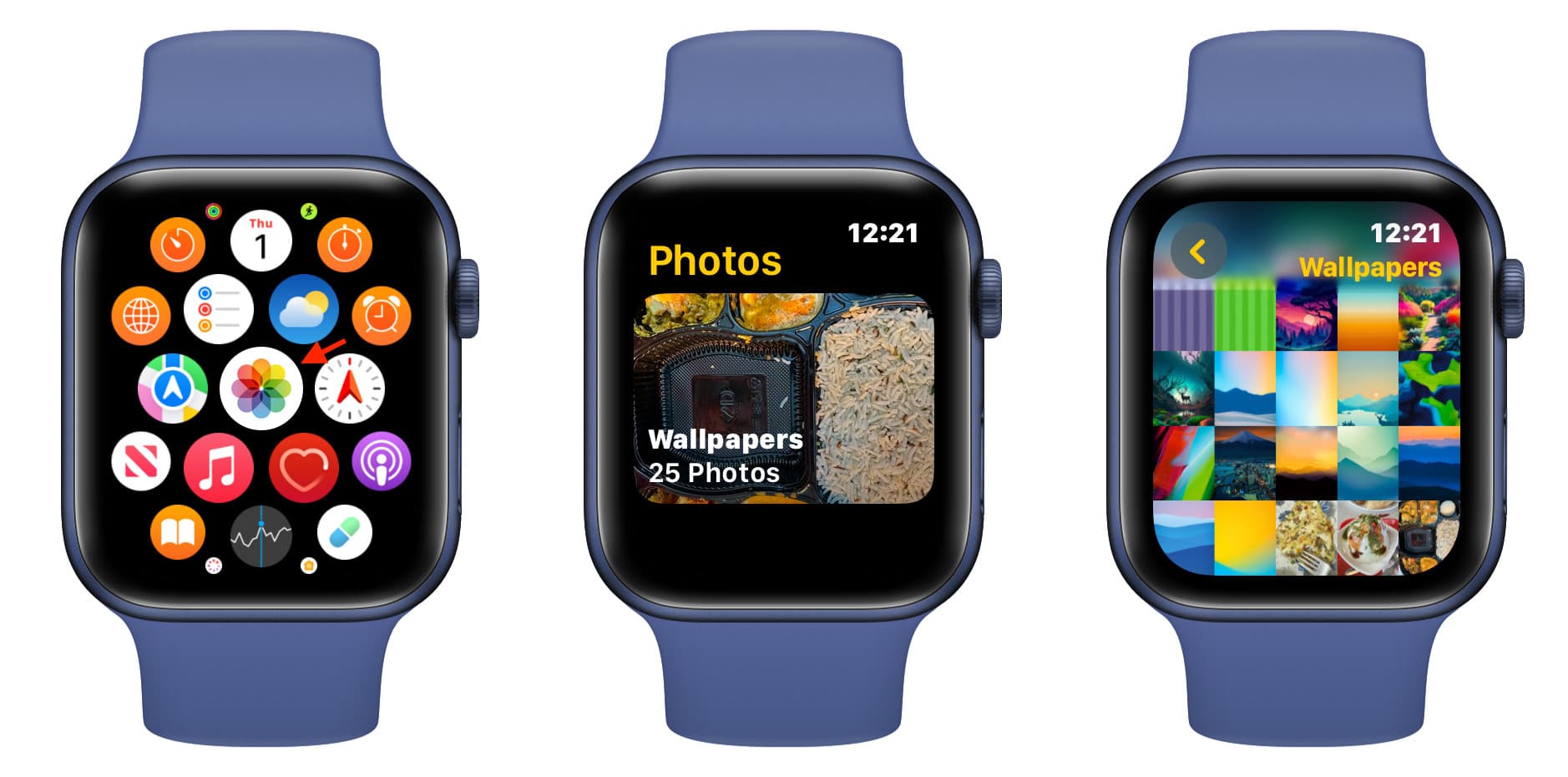 Photos app on Apple Watch