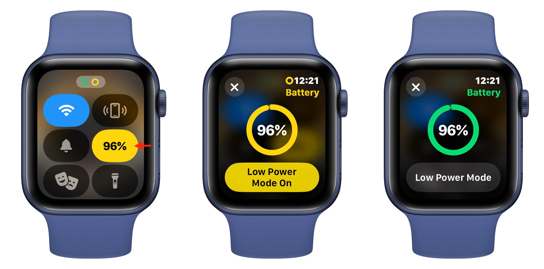 Turn off Low Power Mode on Apple Watch