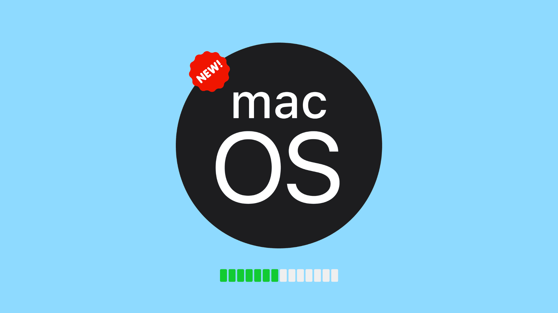 New macOS logo with a progress bar