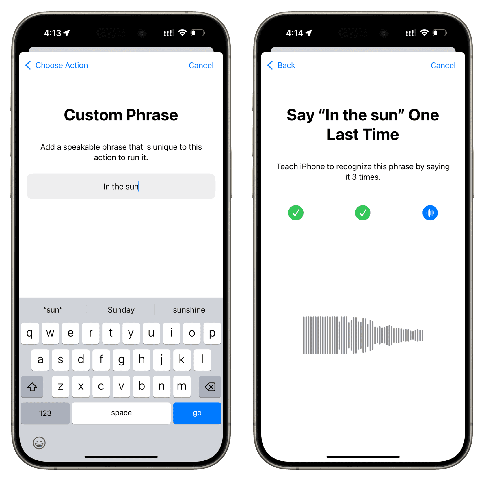 Setting Siri to max screen brightness using custom Vocal Request phrase