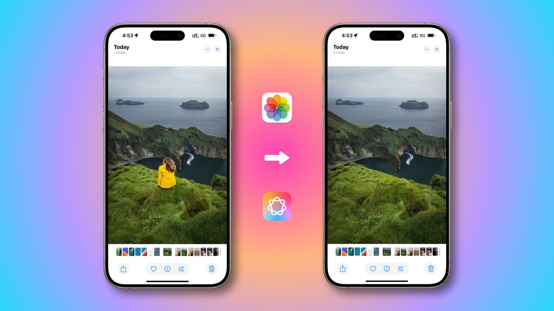 Apple Intelligence Clean Up tool in iPhone Photos to remove objects