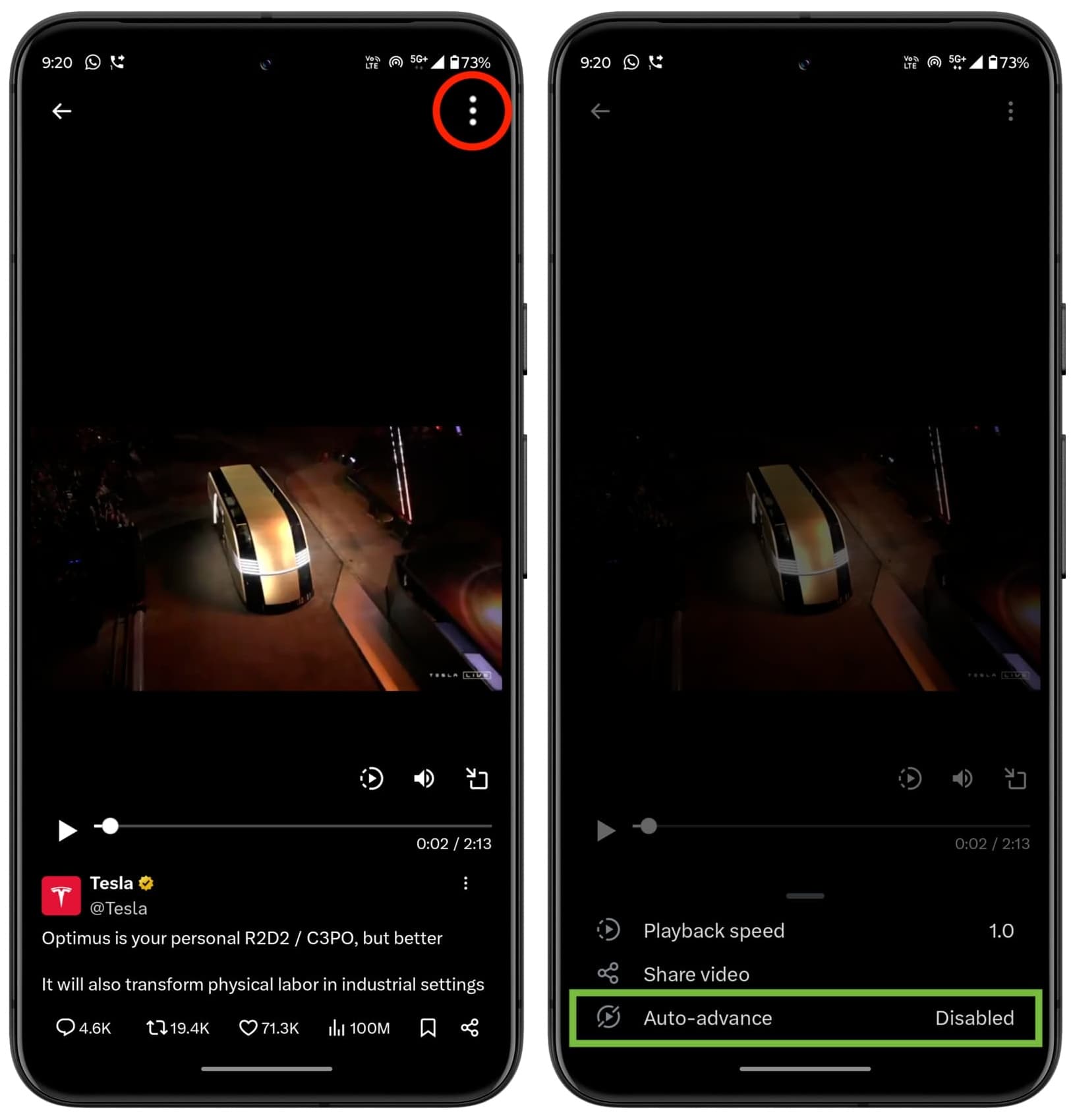 Turn off auto video scroll on Twitter