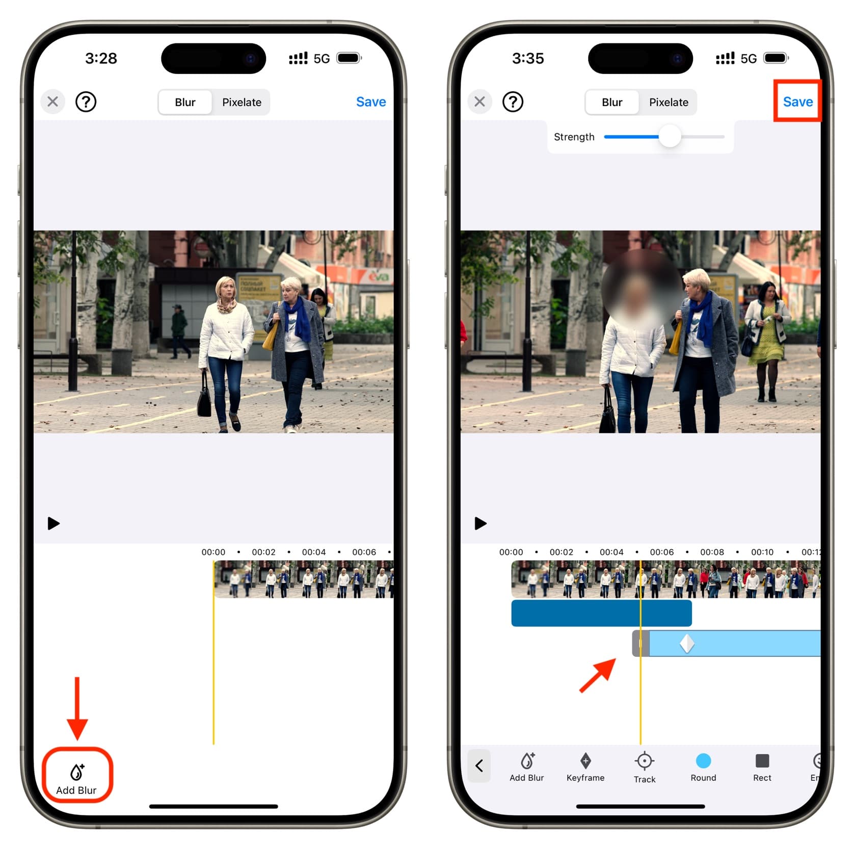 Blur Video app on iPhone to hide face on iPhone