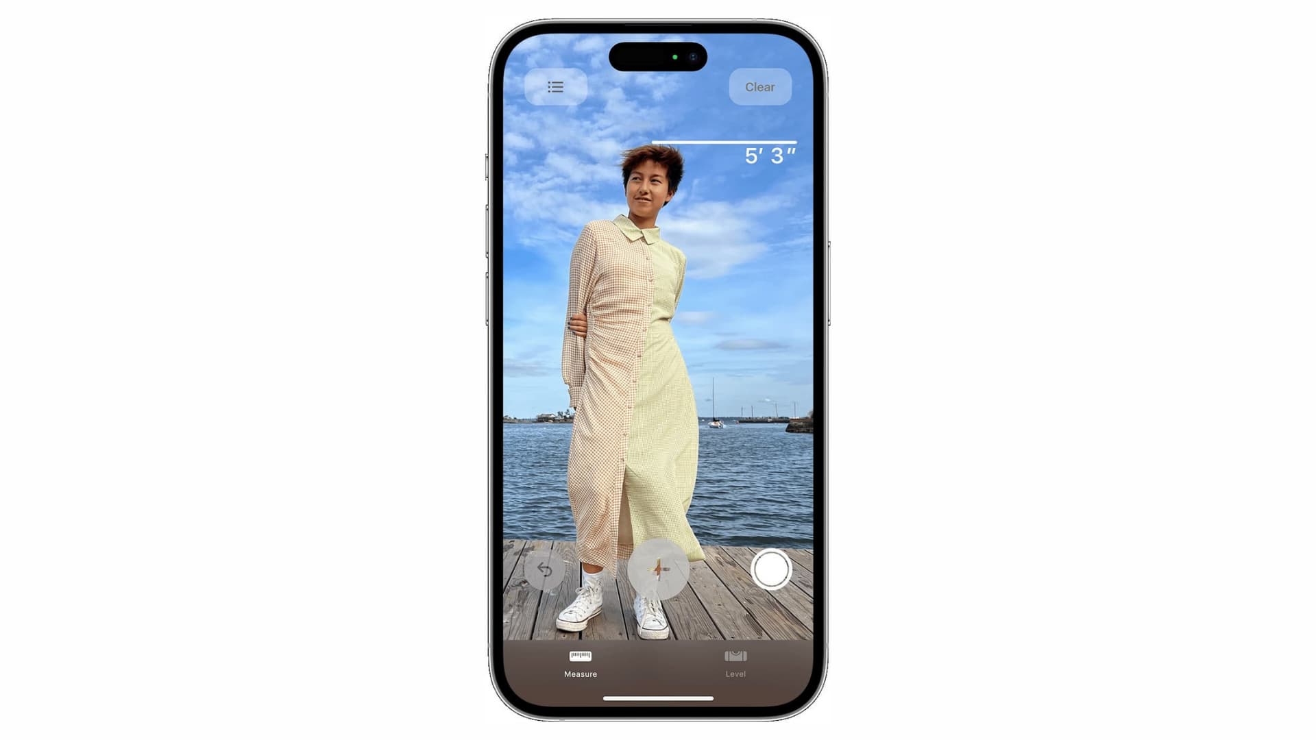 Measuring height of a person using Measure app on iPhone