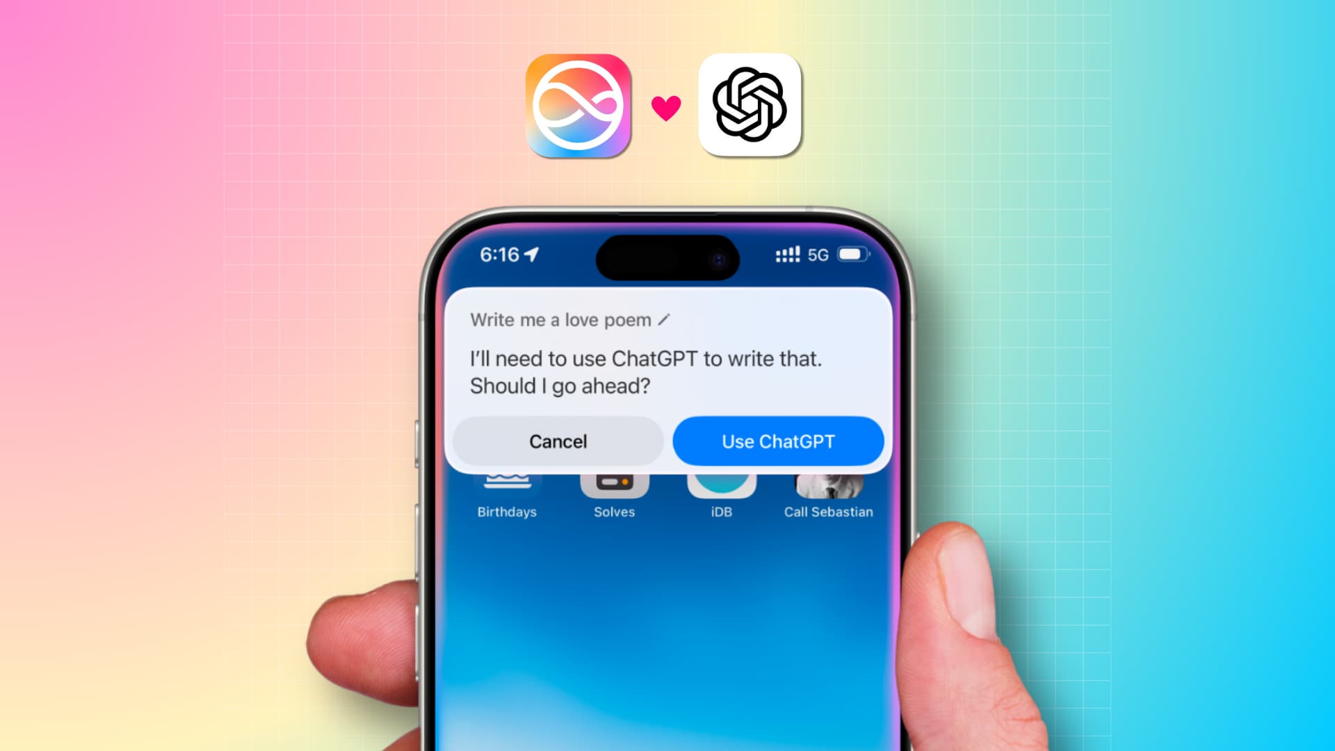 ChatGPT and Siri on iPhone