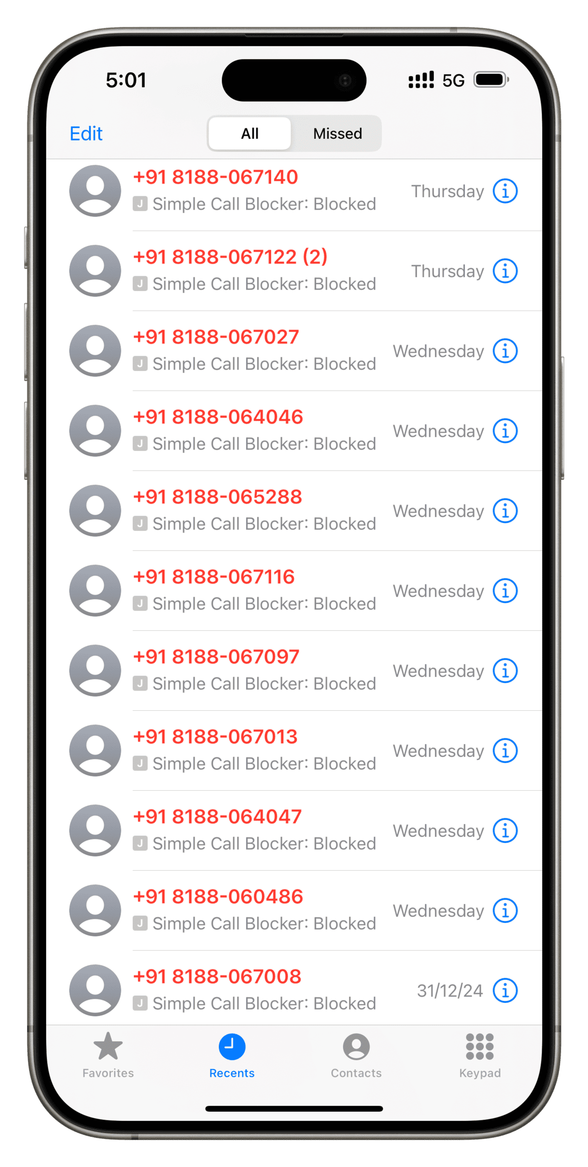 Many spam calls from a particular business on iPhone