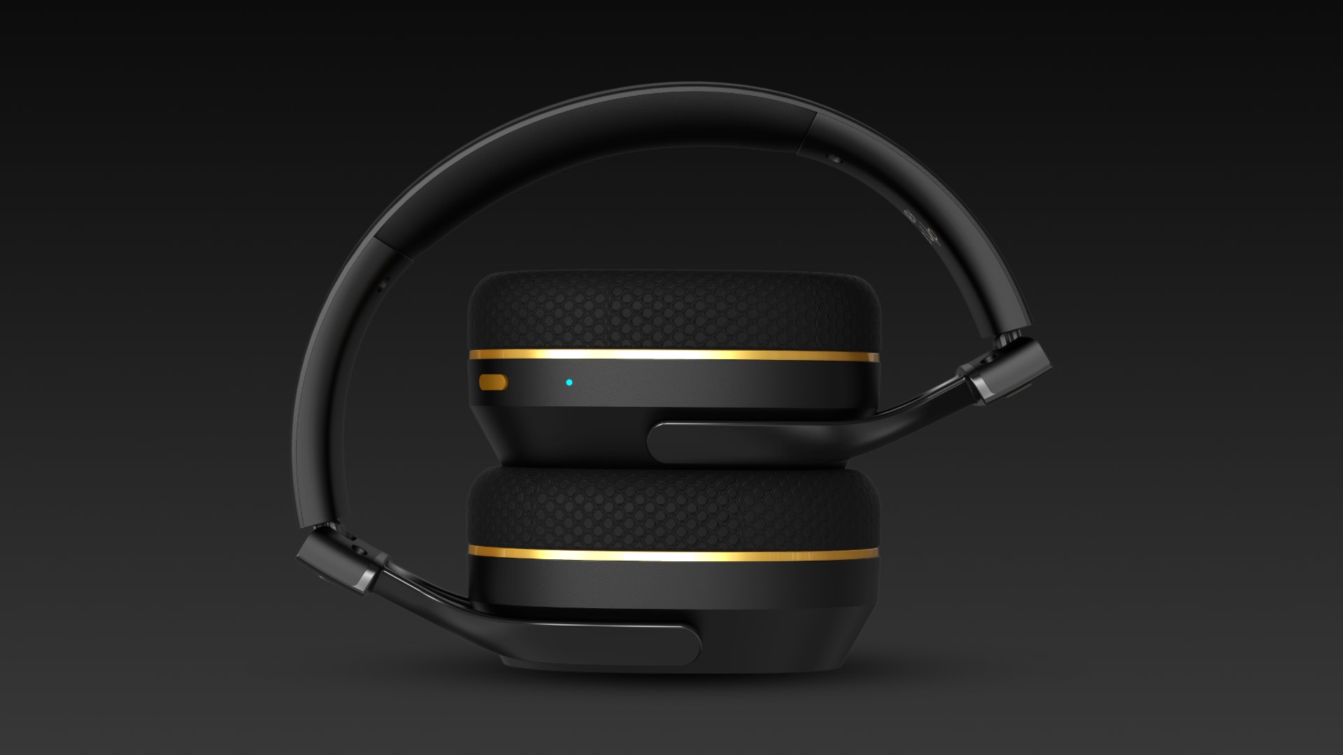 BlueAnt's Pump X over-ear headphones in a folded position.