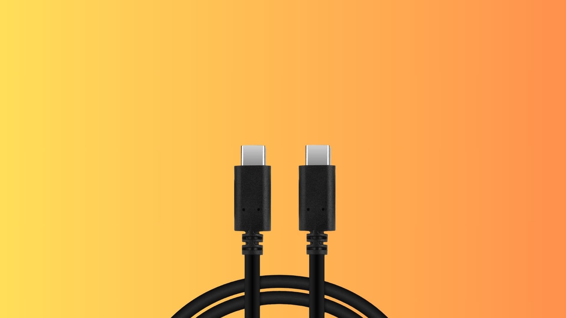 USB-C to USB-C cable.