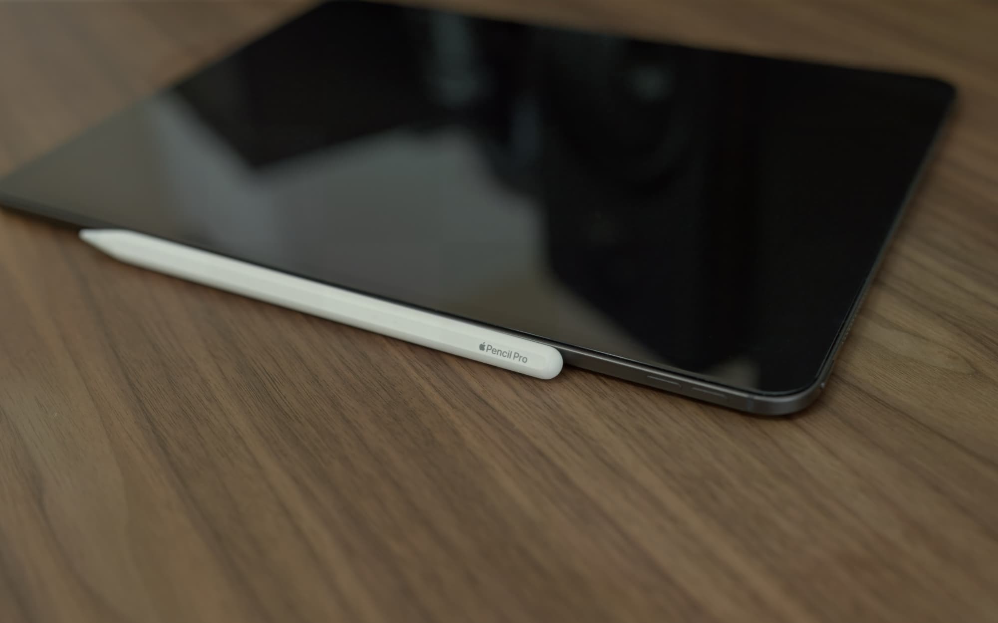 Apple Pencil Pro attached to iPad Pro 13-inch.