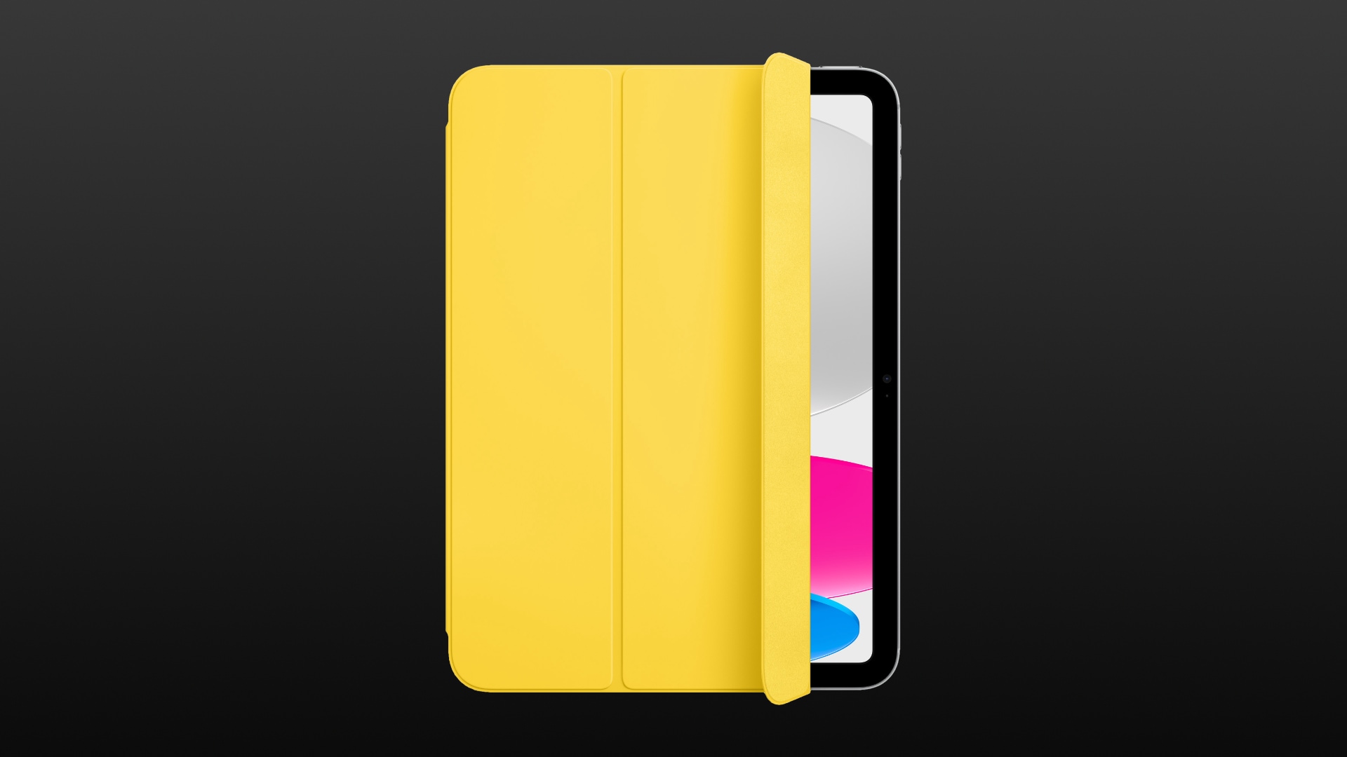 iPad in Apple's Smart Folio in yellow.