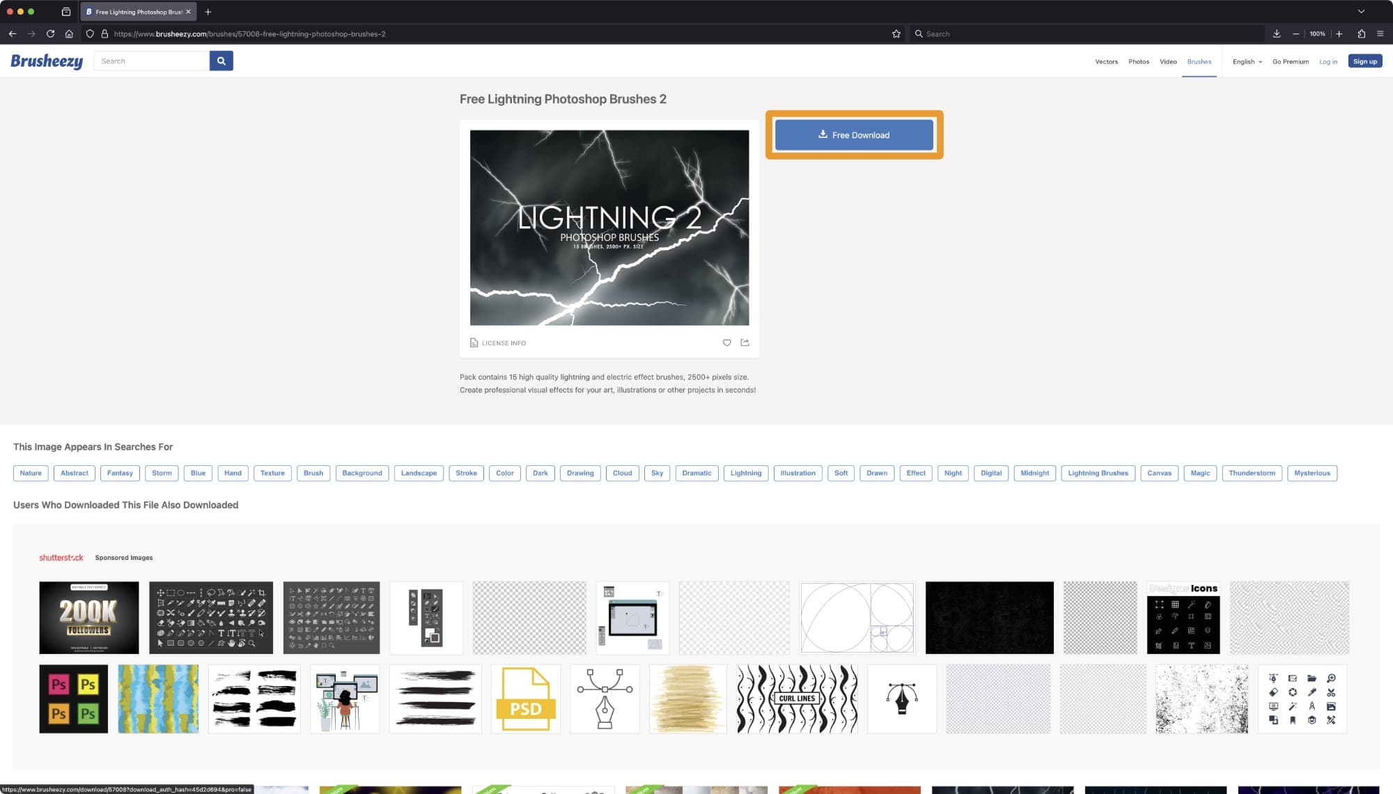 Free Download button at Brusheasy.
