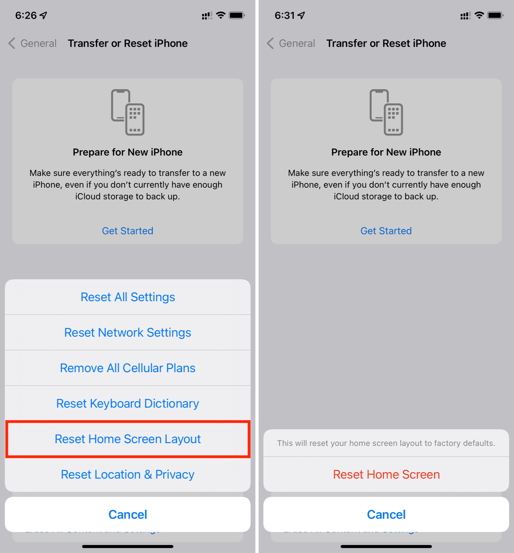 Reset Home Screen Layout iPhone