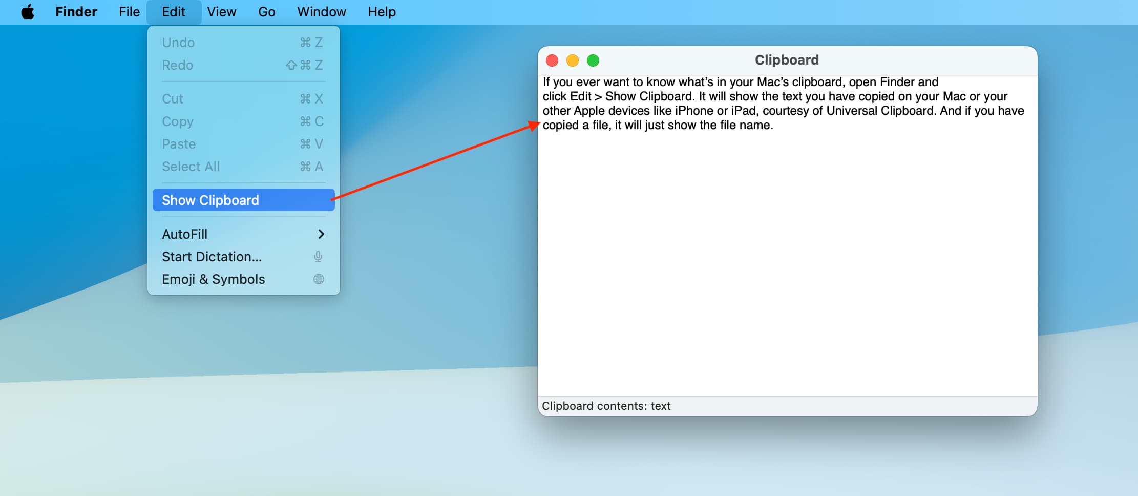 Show Clipboard on Mac
