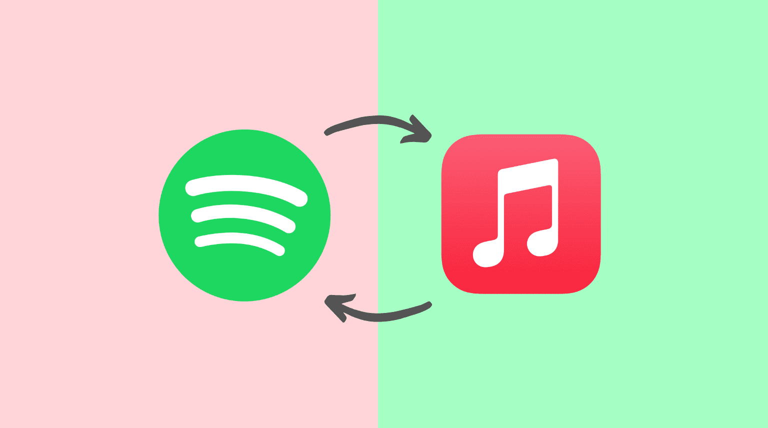 Spotify and Apple Music logos on light background