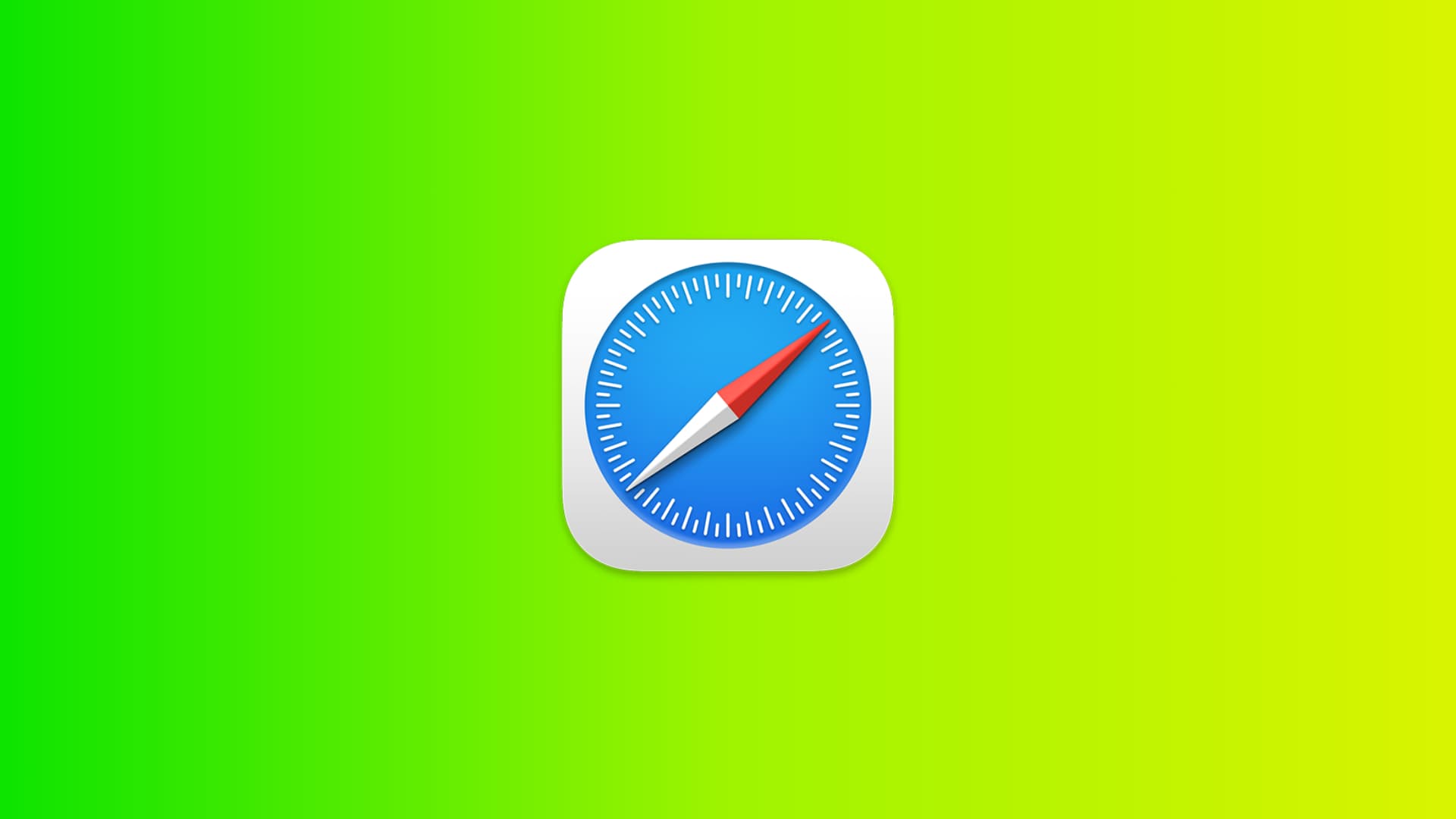 Safari icon on green background