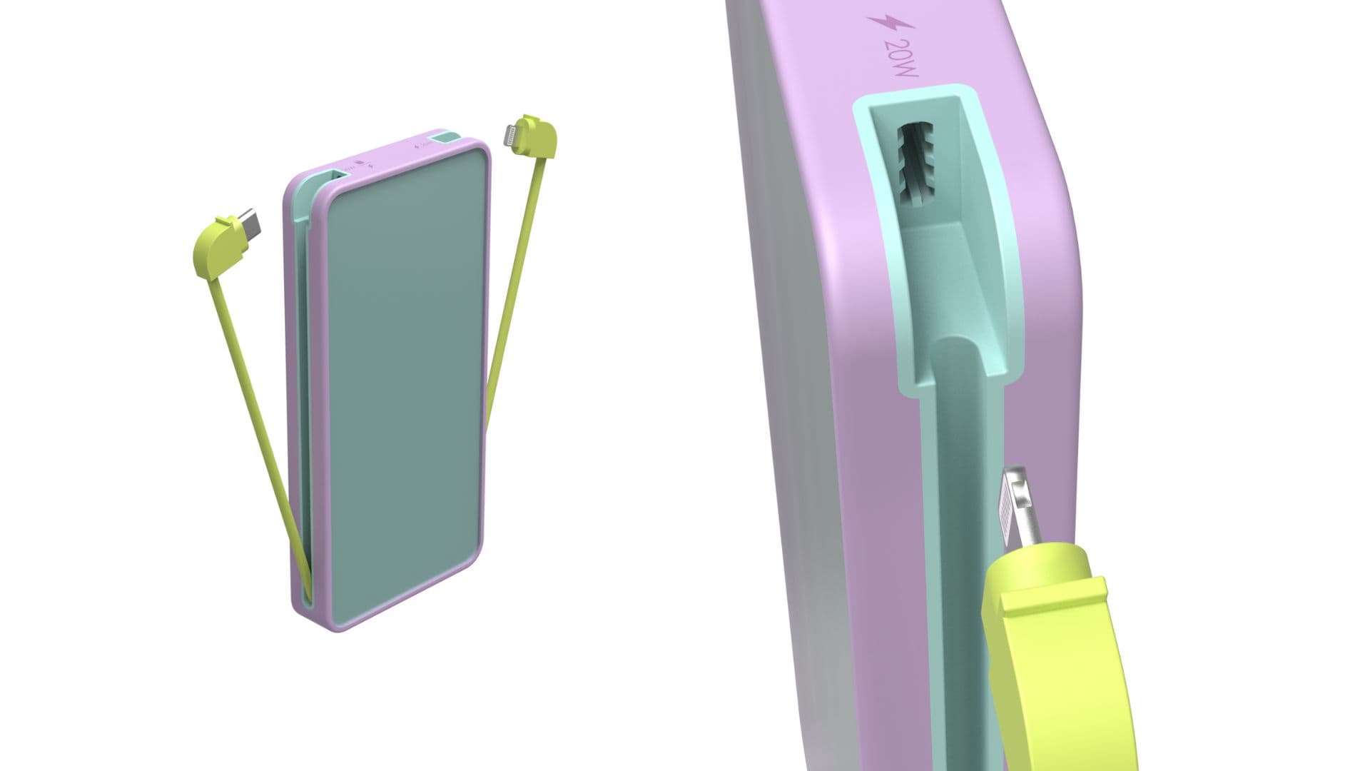 mophie Summer-colored powerstation 10k battery pack.
