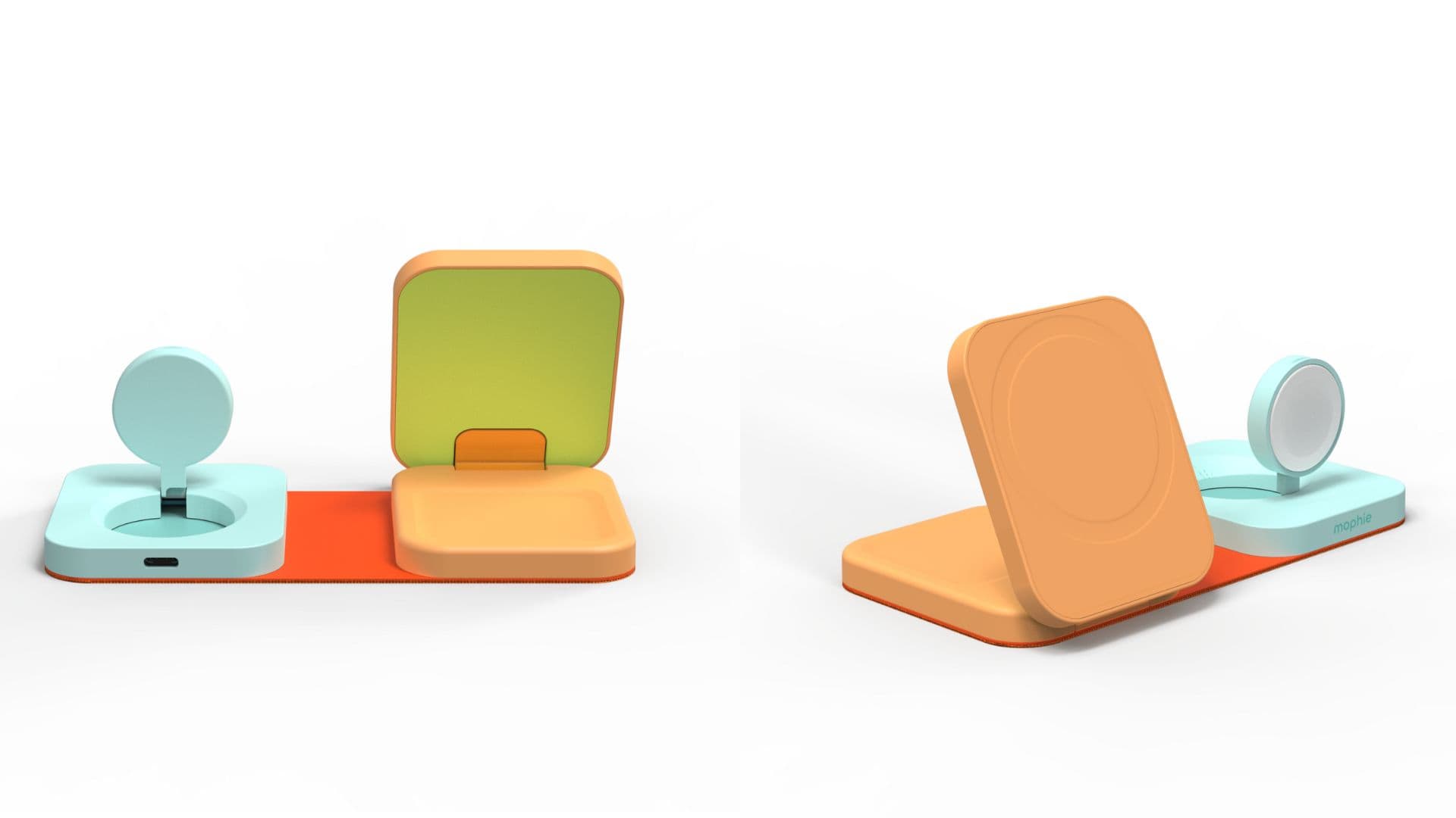 mophie summer-colored 3-in-1 charger.