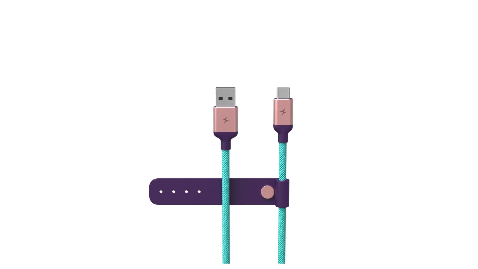 mophie summer-colored charging cables.