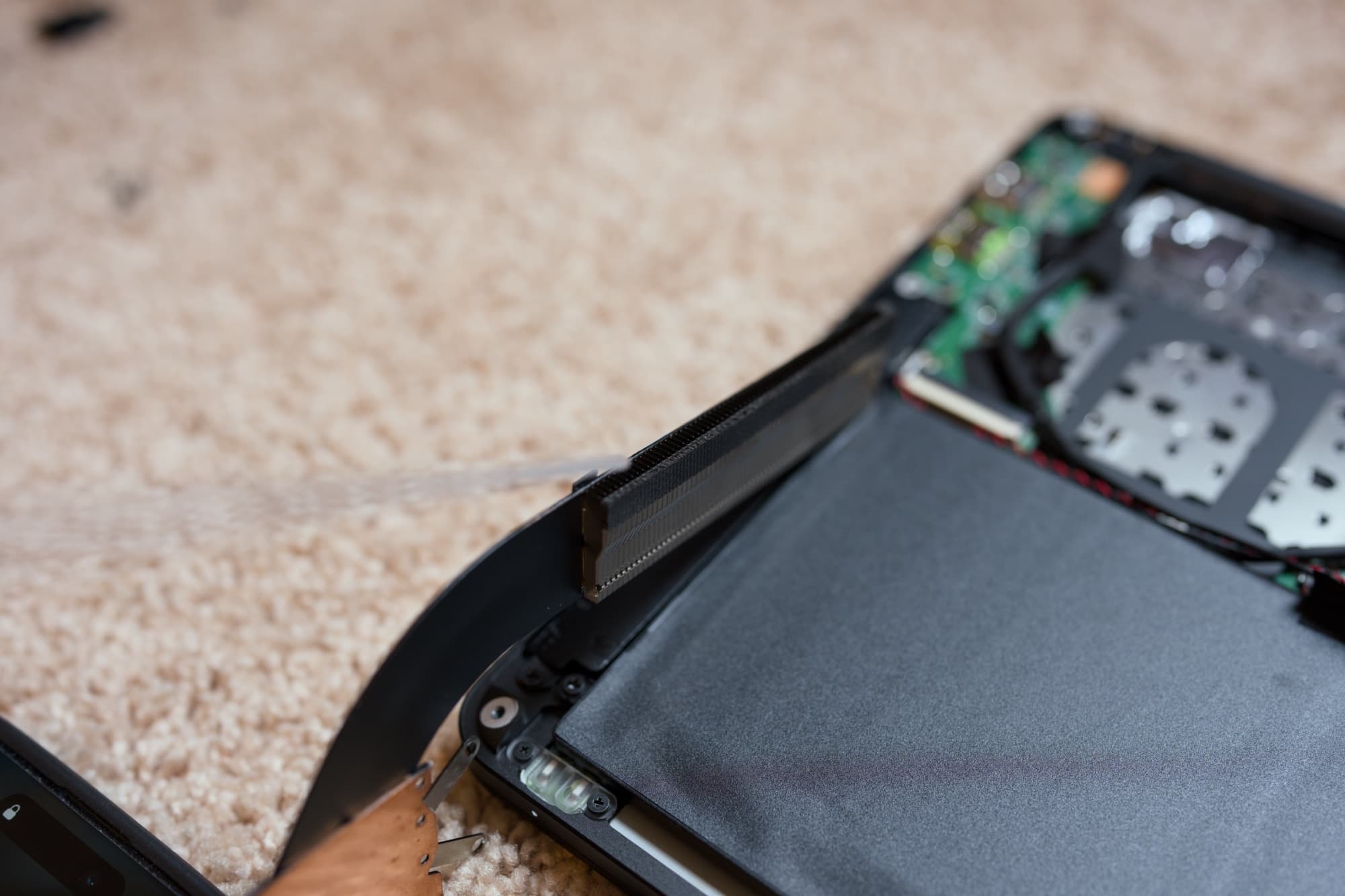 Remove dust from heat pipe heat fins.