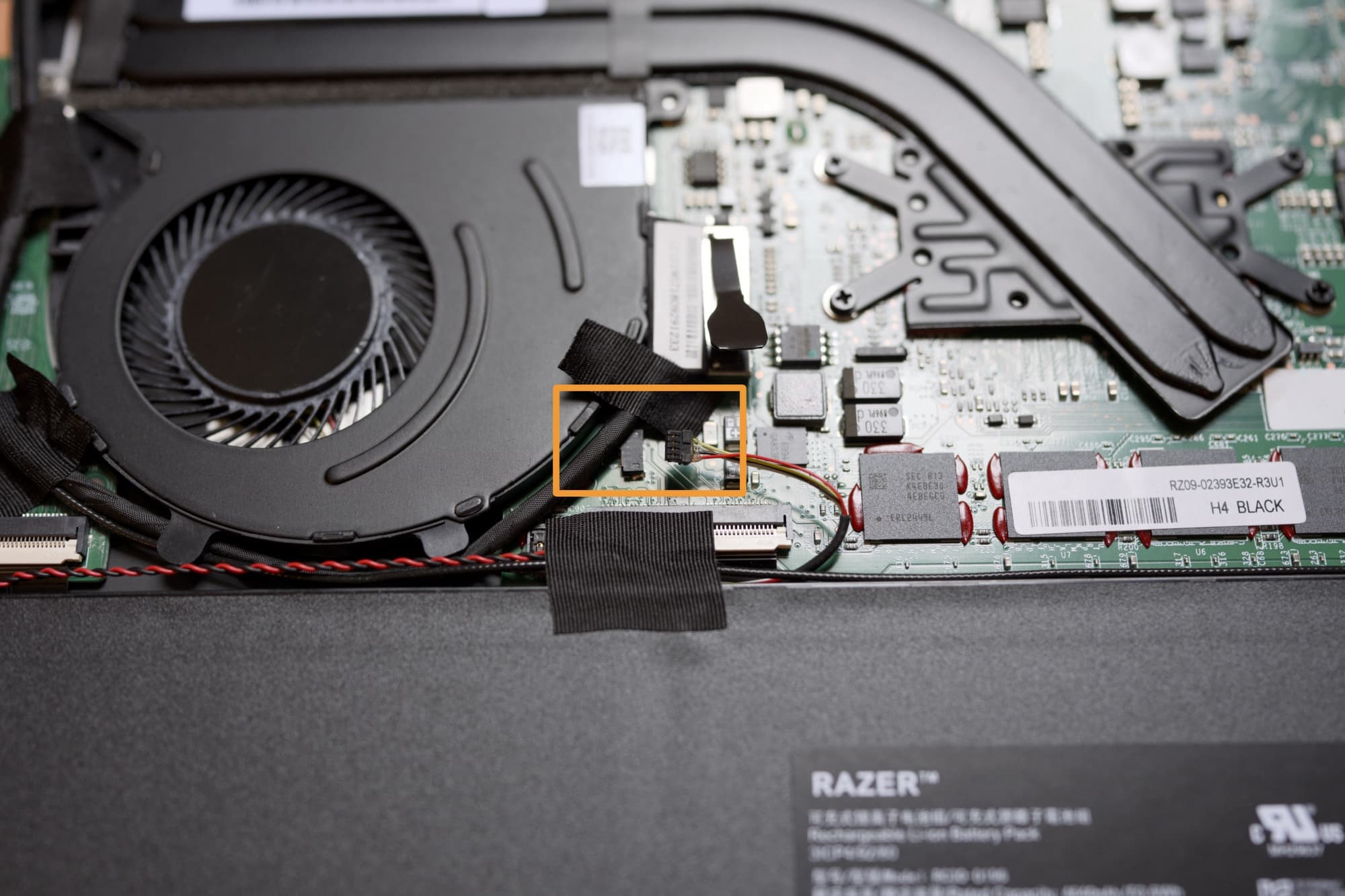 Disconnect cooling fan cable.