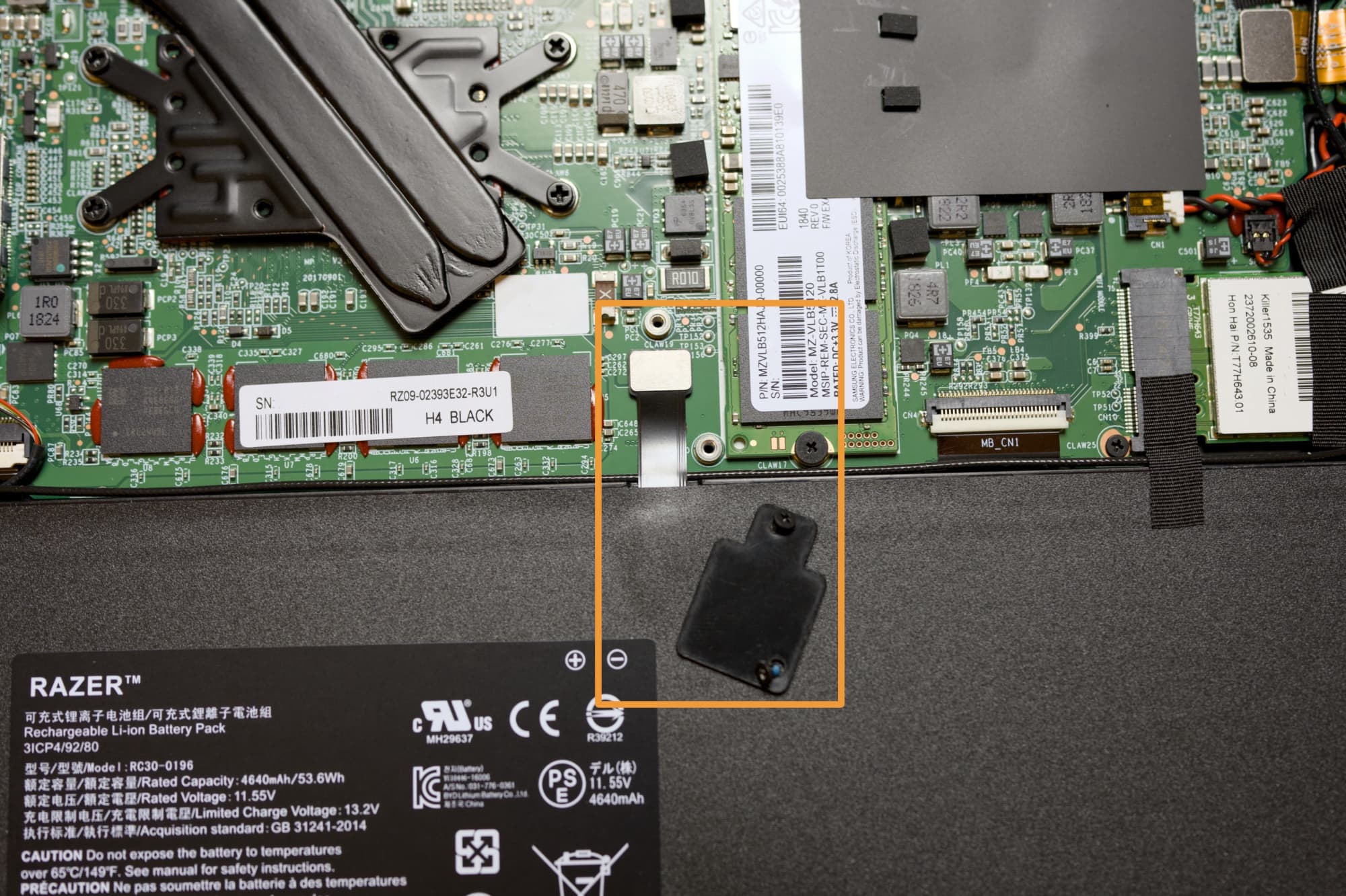 Disconnect the laptop battery.